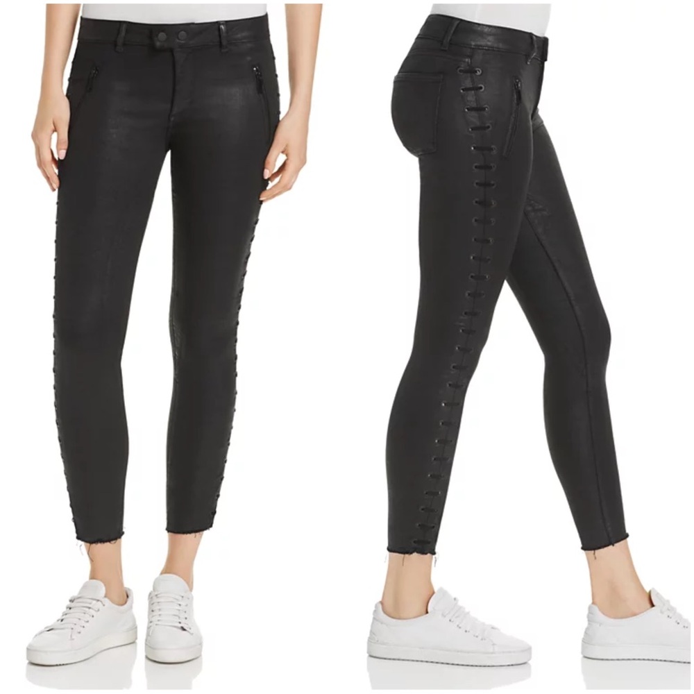 DL1961 sculpt crop lace up jeans